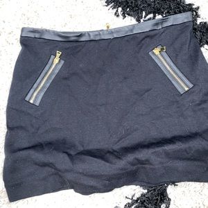 Express black skirt , gold zipper